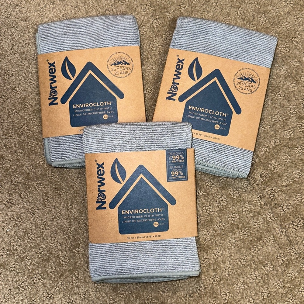 New Norwex Envirocloths, set of 3